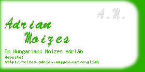 adrian moizes business card